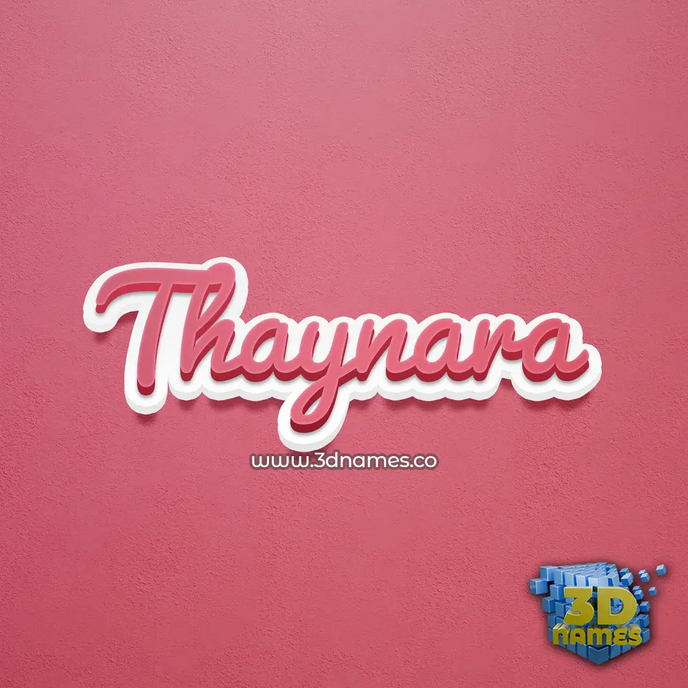 thaynara in Red Scribble style - 3D name wallpaper