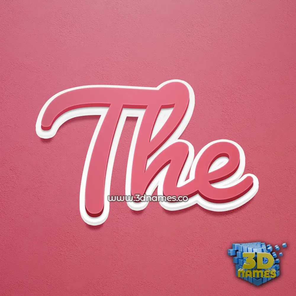 the in Red Scribble style - 3D name wallpaper