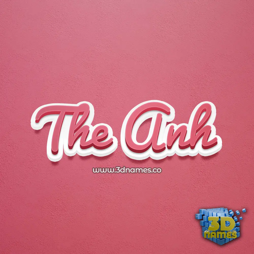 the anh in Red Scribble style - 3D name wallpaper