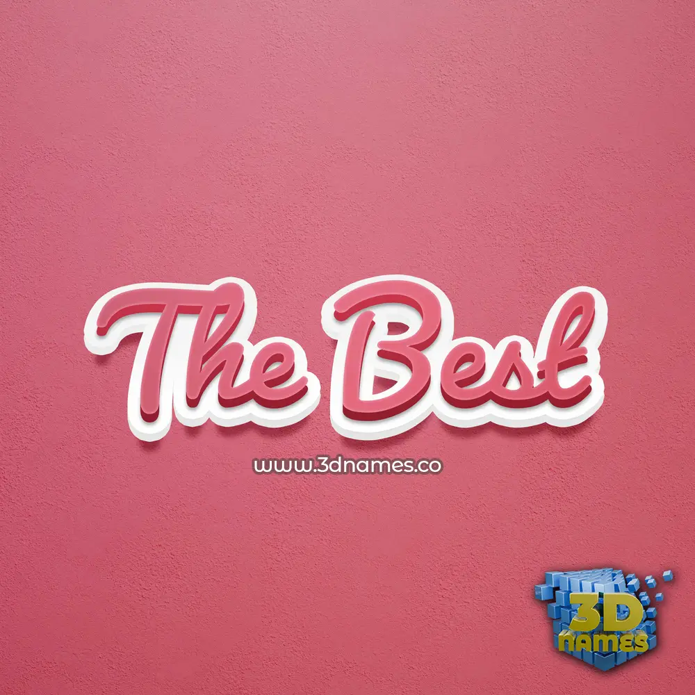 the best in Red Scribble style - 3D name wallpaper