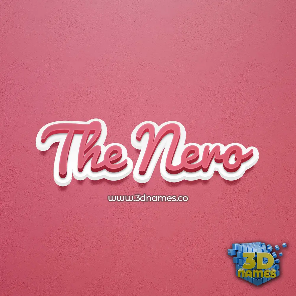 the nero in Red Scribble style - 3D name wallpaper
