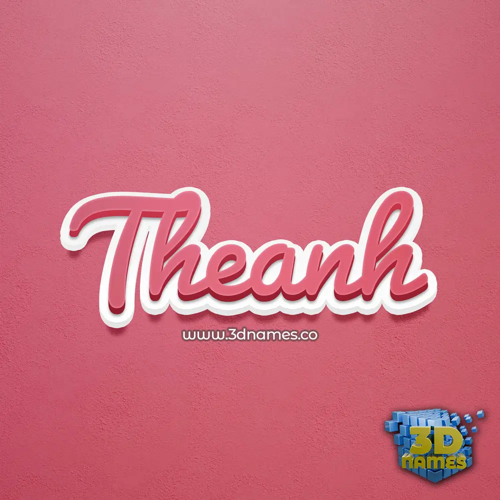 theanh in Red Scribble style - 3D name wallpaper
