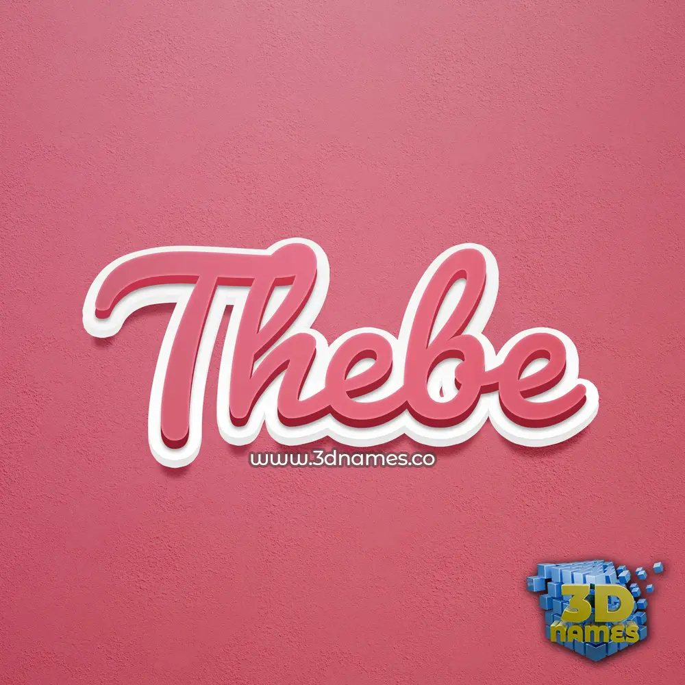 thebe in Red Scribble style - 3D name wallpaper