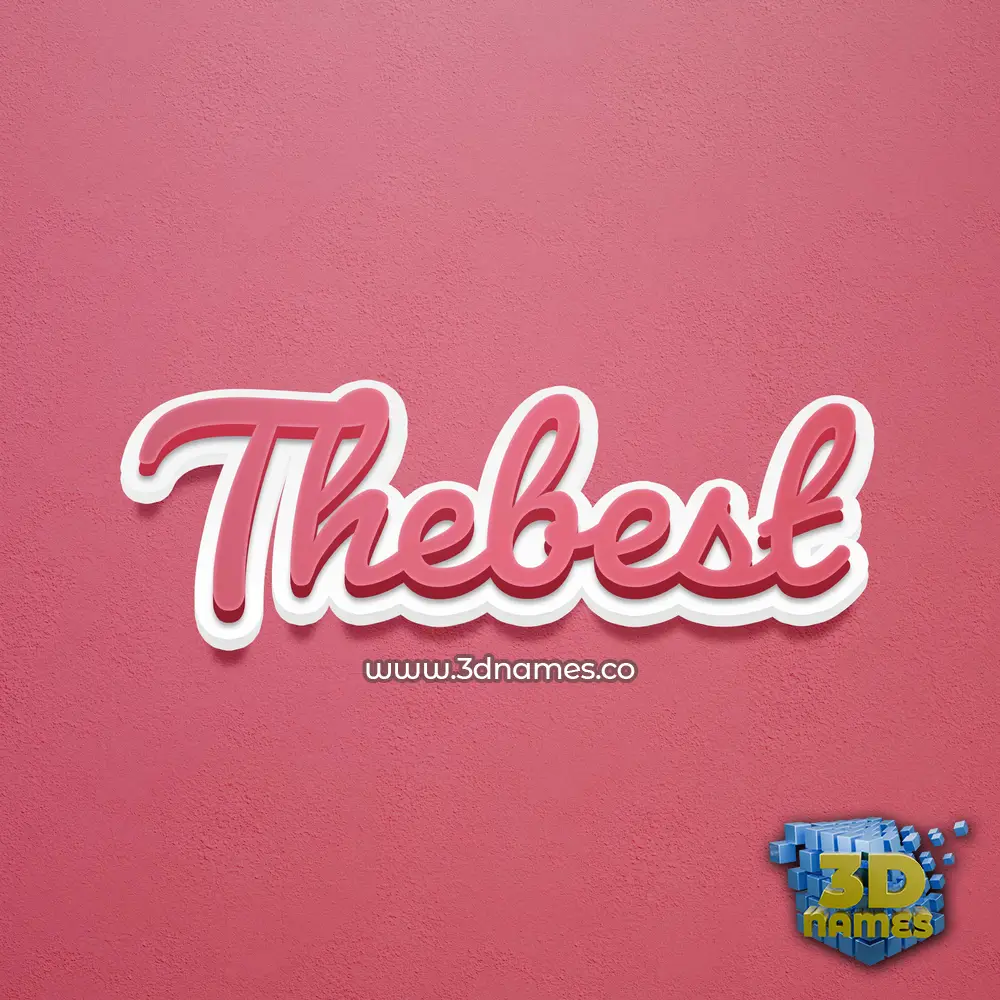 thebest in Red Scribble style - 3D name wallpaper