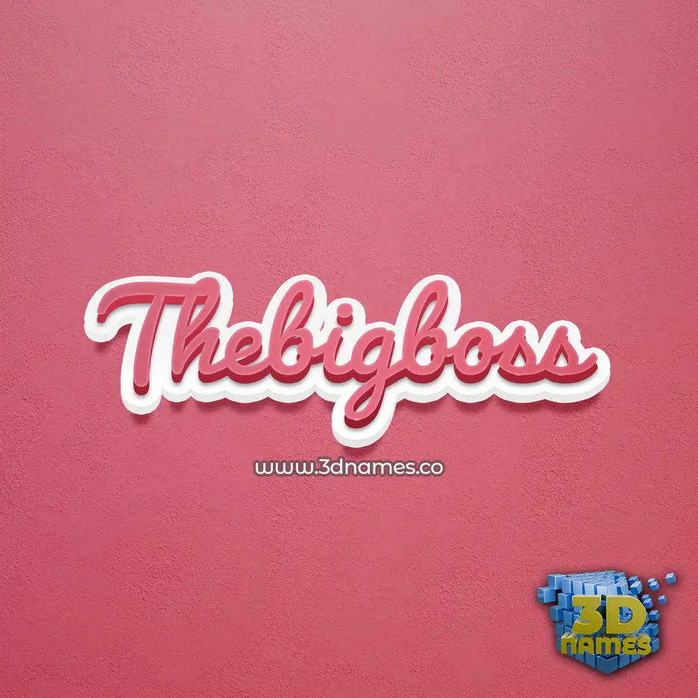 thebigboss in Red Scribble style - 3D name wallpaper