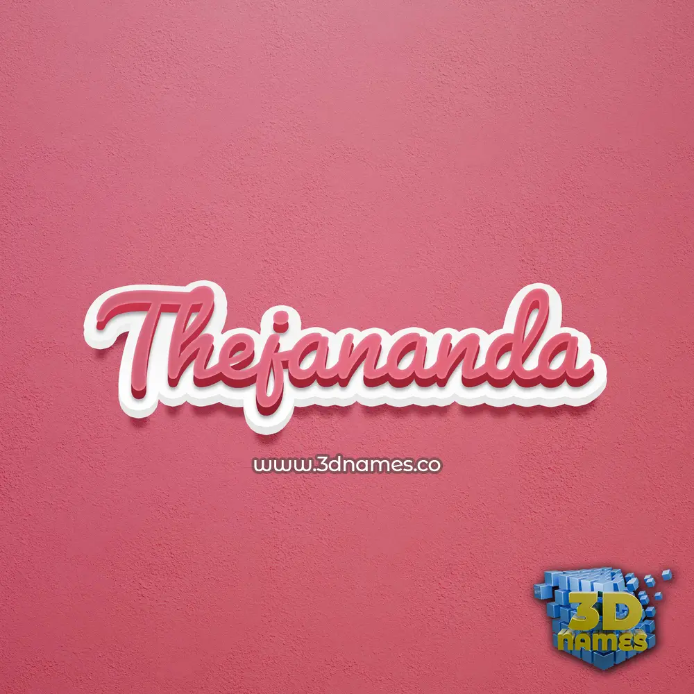 thejananda in Red Scribble style - 3D name wallpaper