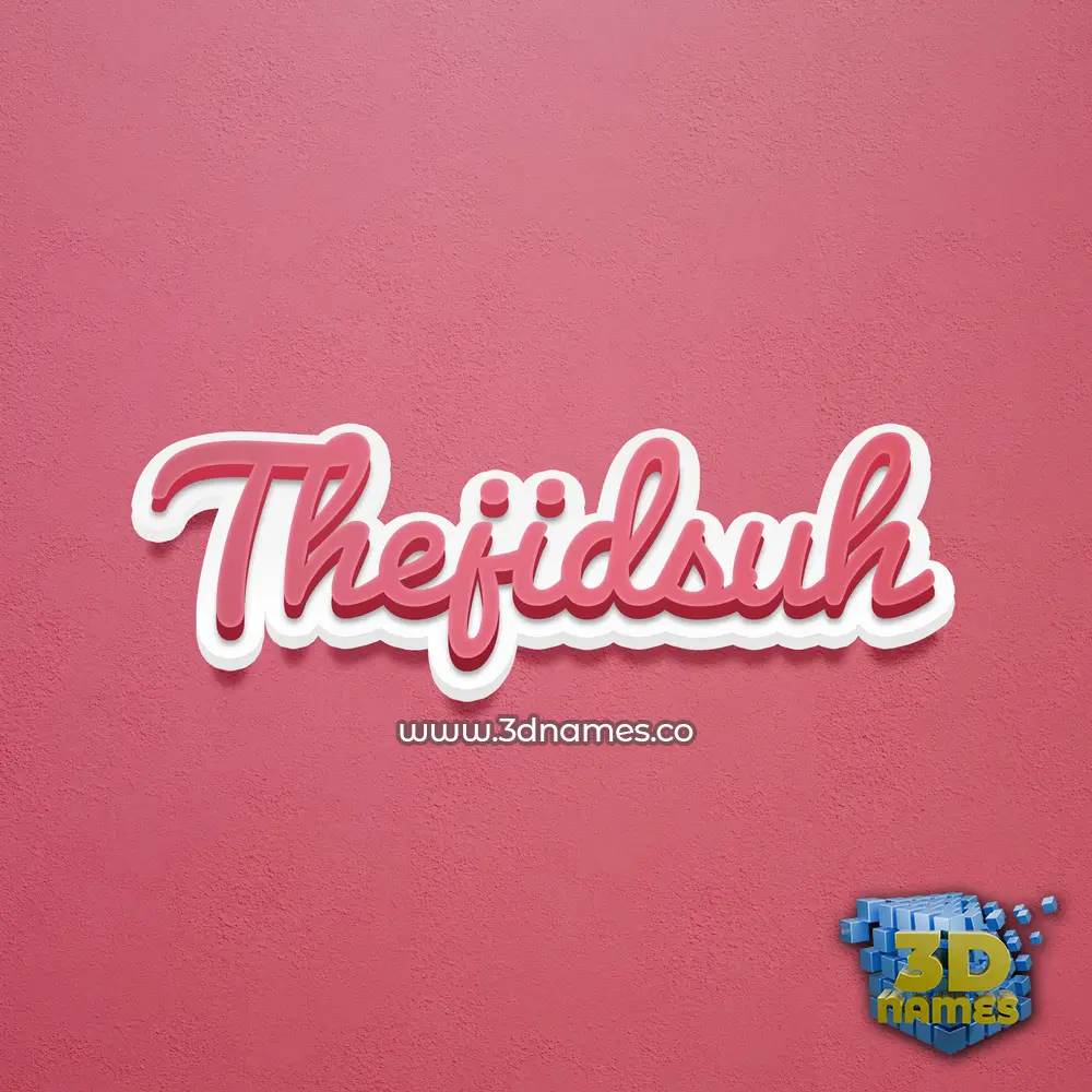 thejidsuh in Red Scribble style - 3D name wallpaper