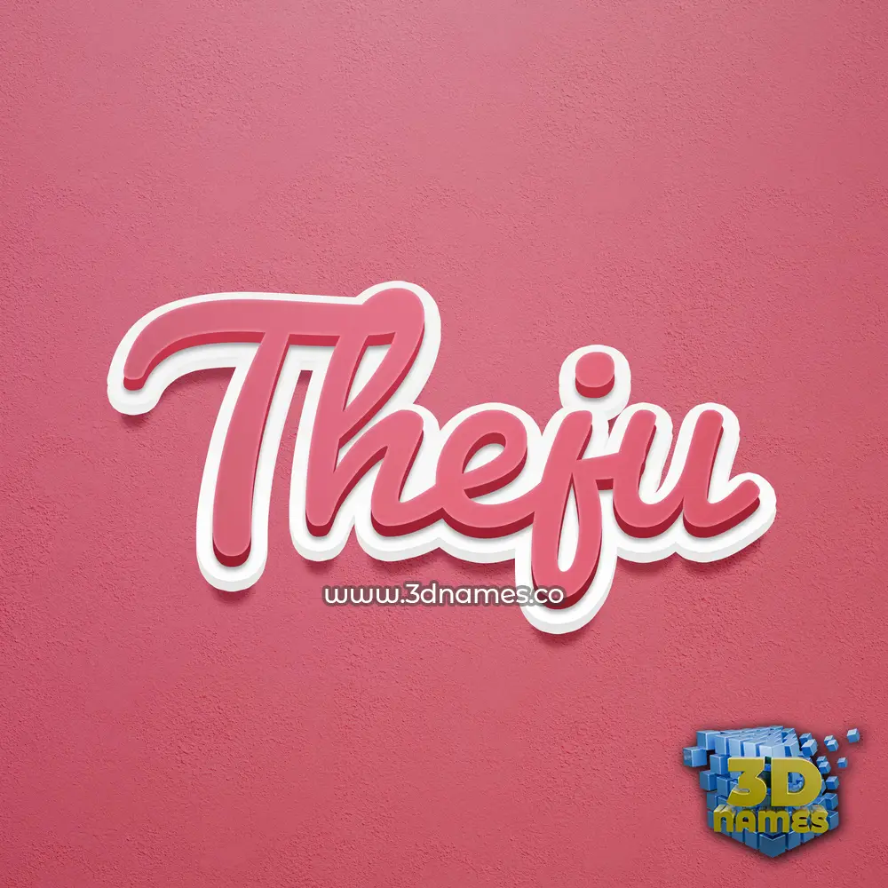 theju in Red Scribble style - 3D name wallpaper