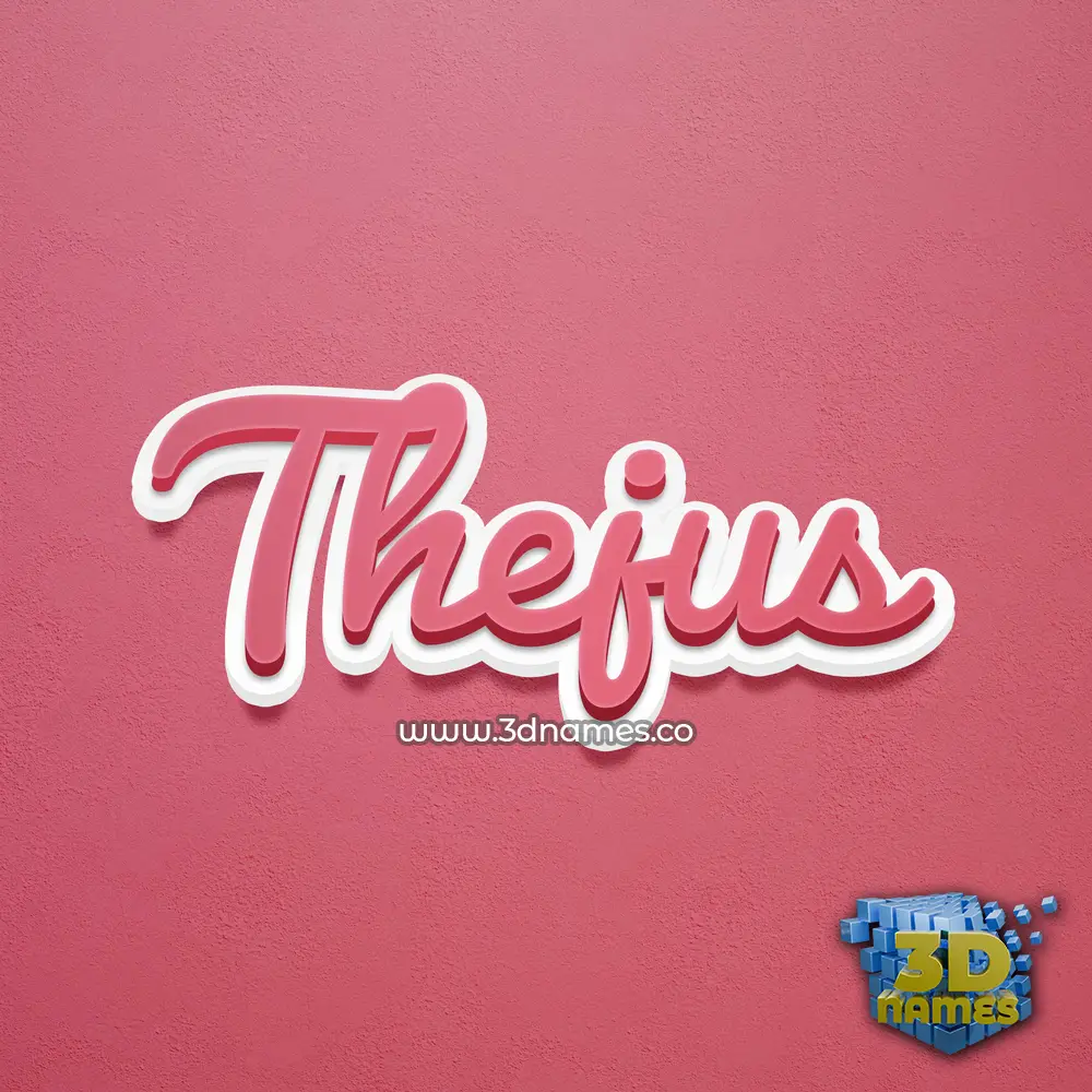 thejus in Red Scribble style - 3D name wallpaper