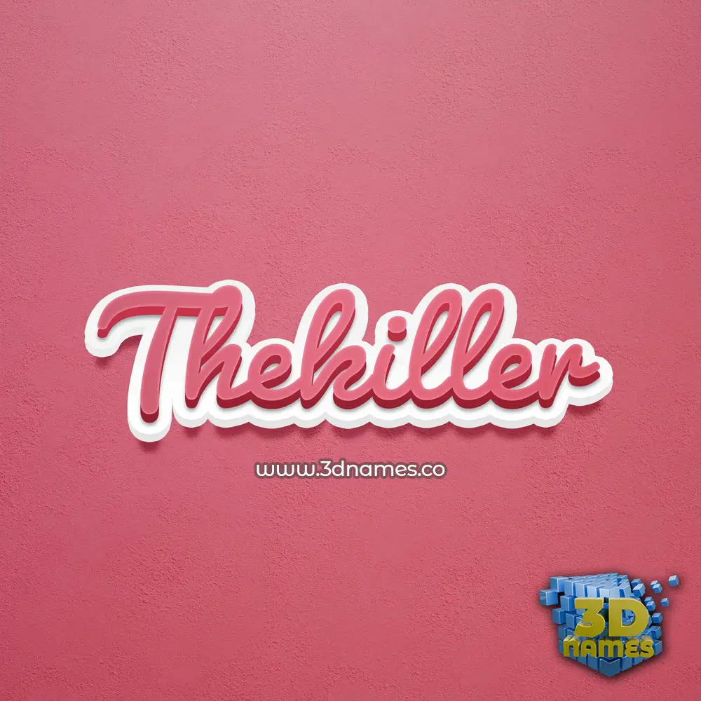 thekiller in Red Scribble style - 3D name wallpaper