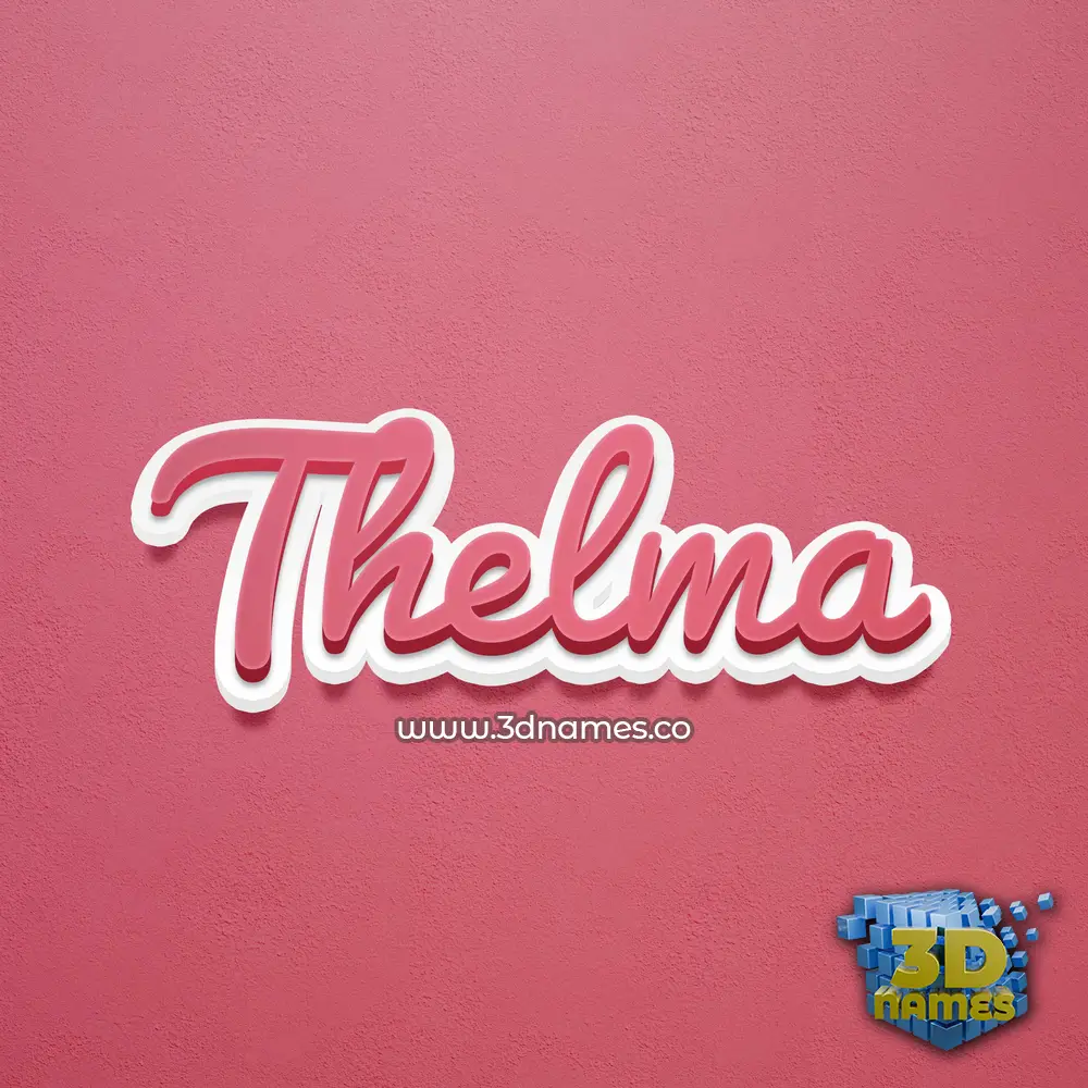 thelma in Red Scribble style - 3D name wallpaper