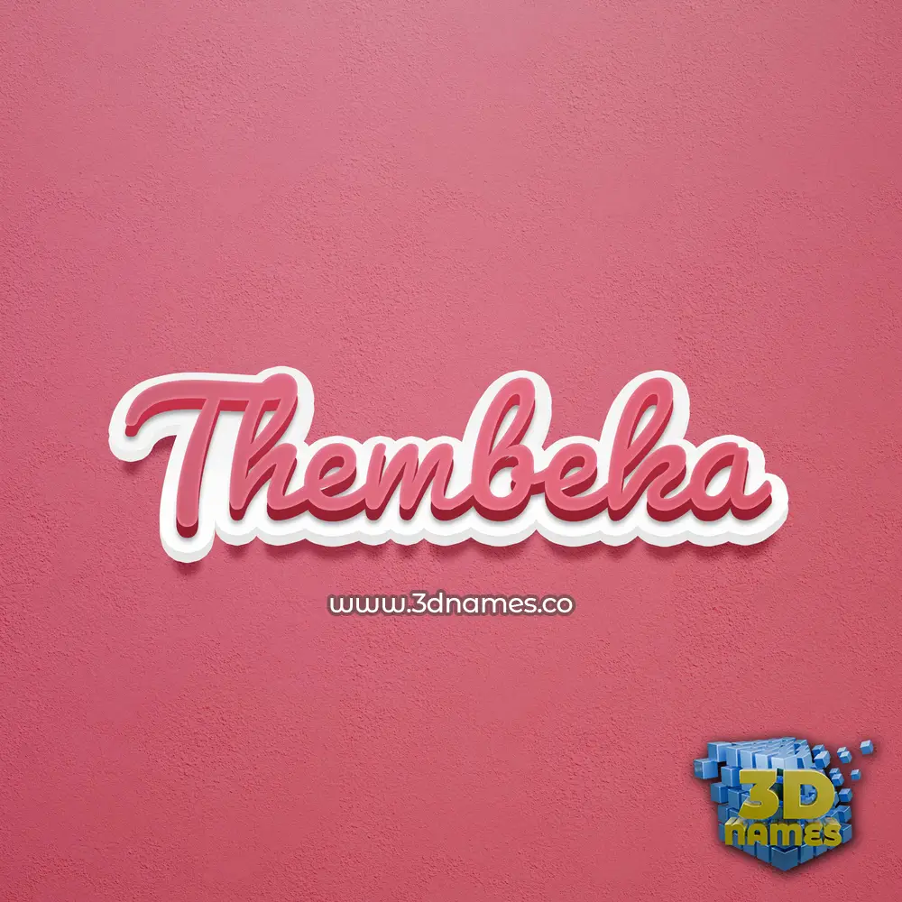 thembeka in Red Scribble style - 3D name wallpaper
