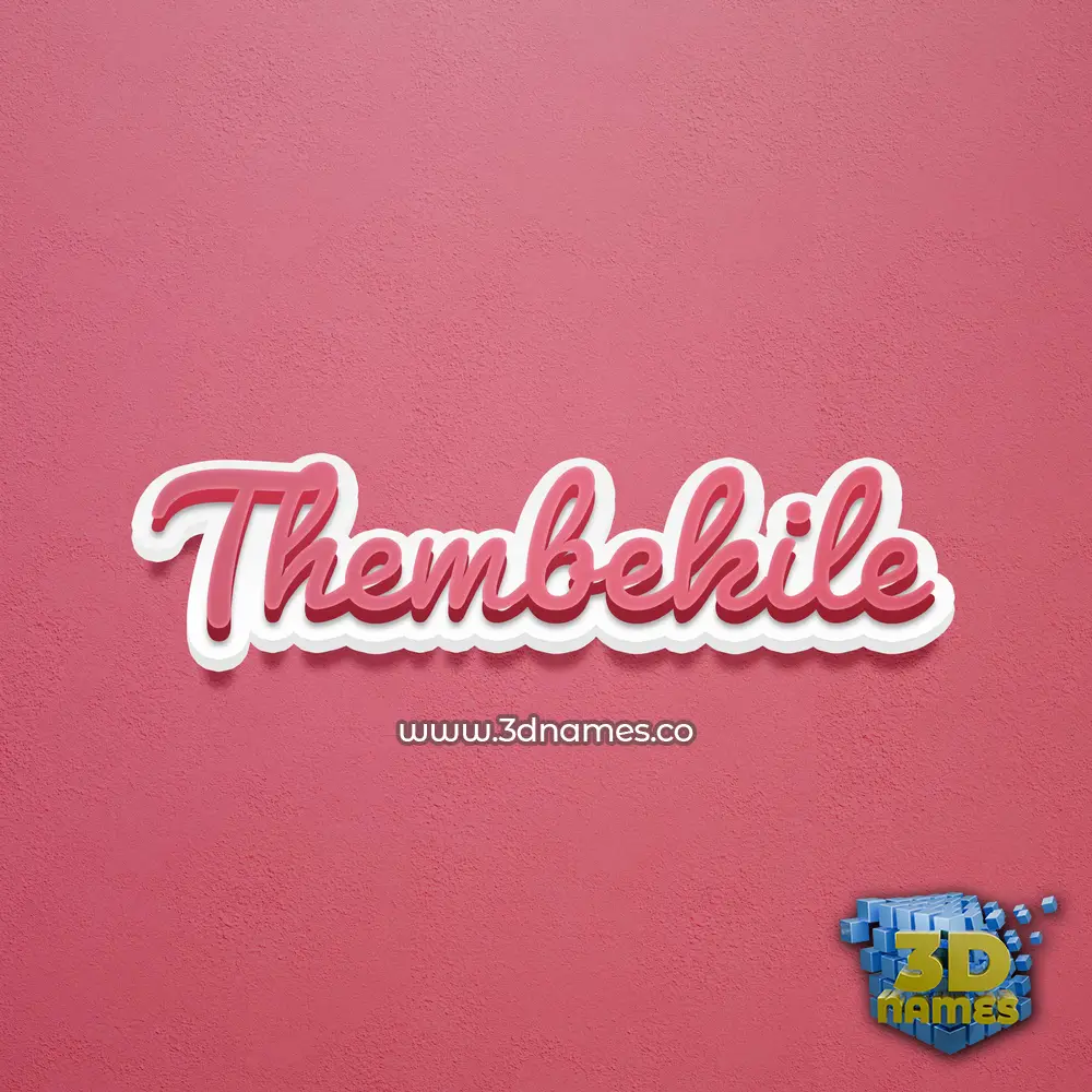 thembekile in Red Scribble style - 3D name wallpaper