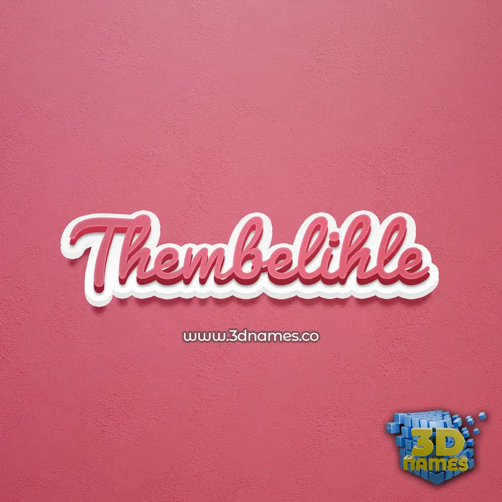 thembelihle in Red Scribble style - 3D name wallpaper