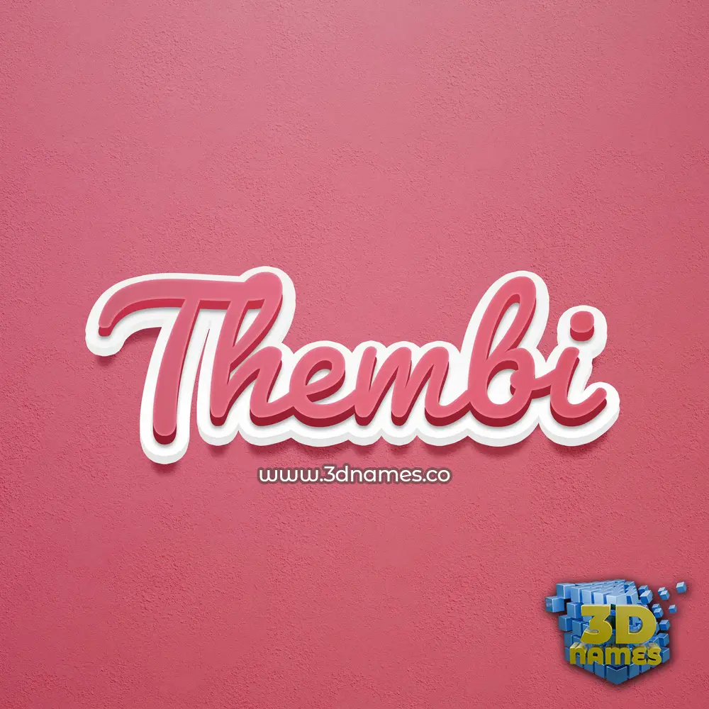 thembi in Red Scribble style - 3D name wallpaper