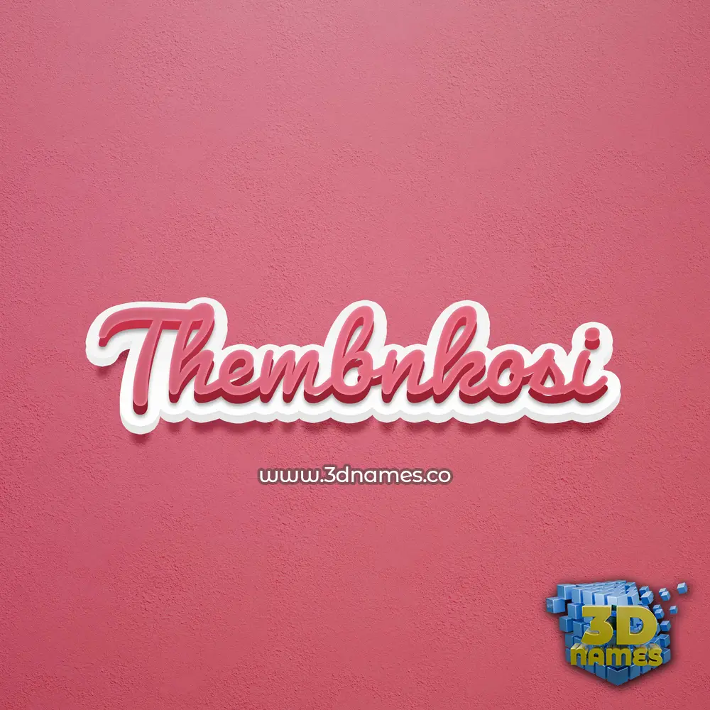 thembnkosi in Red Scribble style - 3D name wallpaper