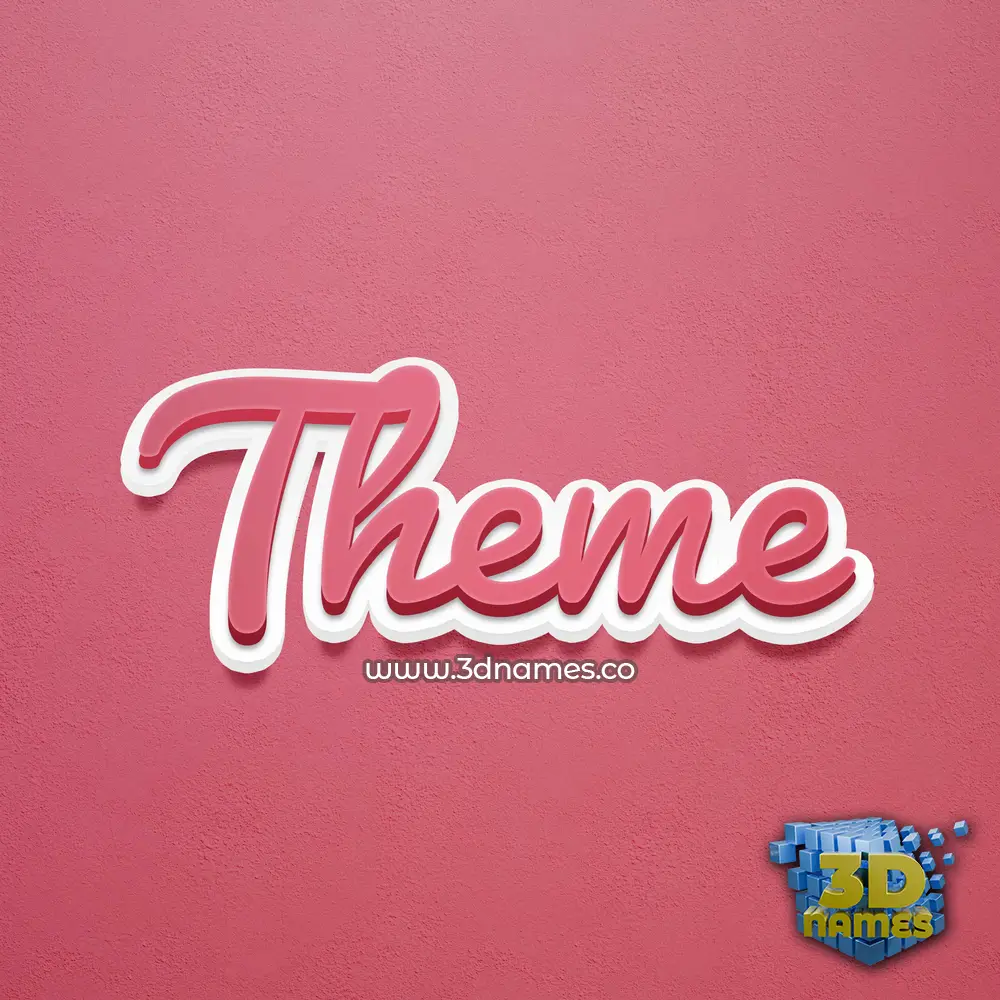 theme in Red Scribble style - 3D name wallpaper
