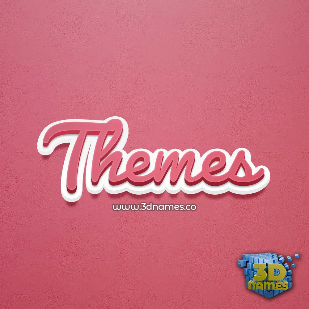 themes in Red Scribble style - 3D name wallpaper