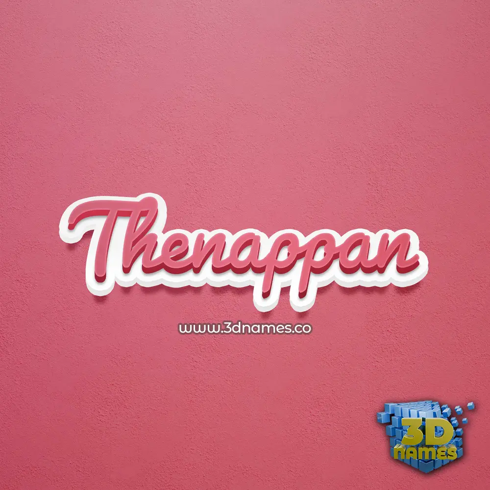 thenappan in Red Scribble style - 3D name wallpaper