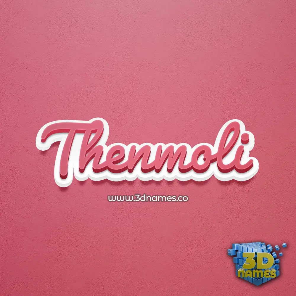 thenmoli in Red Scribble style - 3D name wallpaper