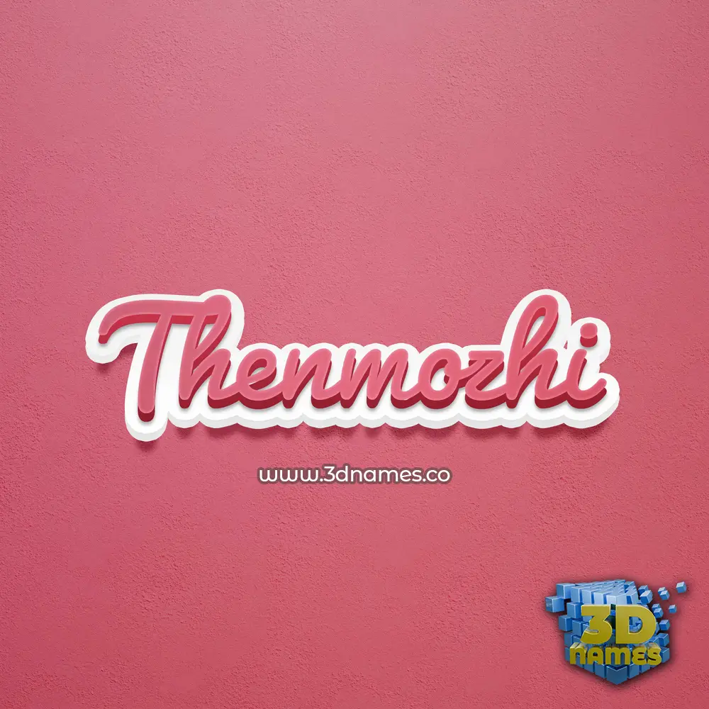 thenmozhi in Red Scribble style - 3D name wallpaper