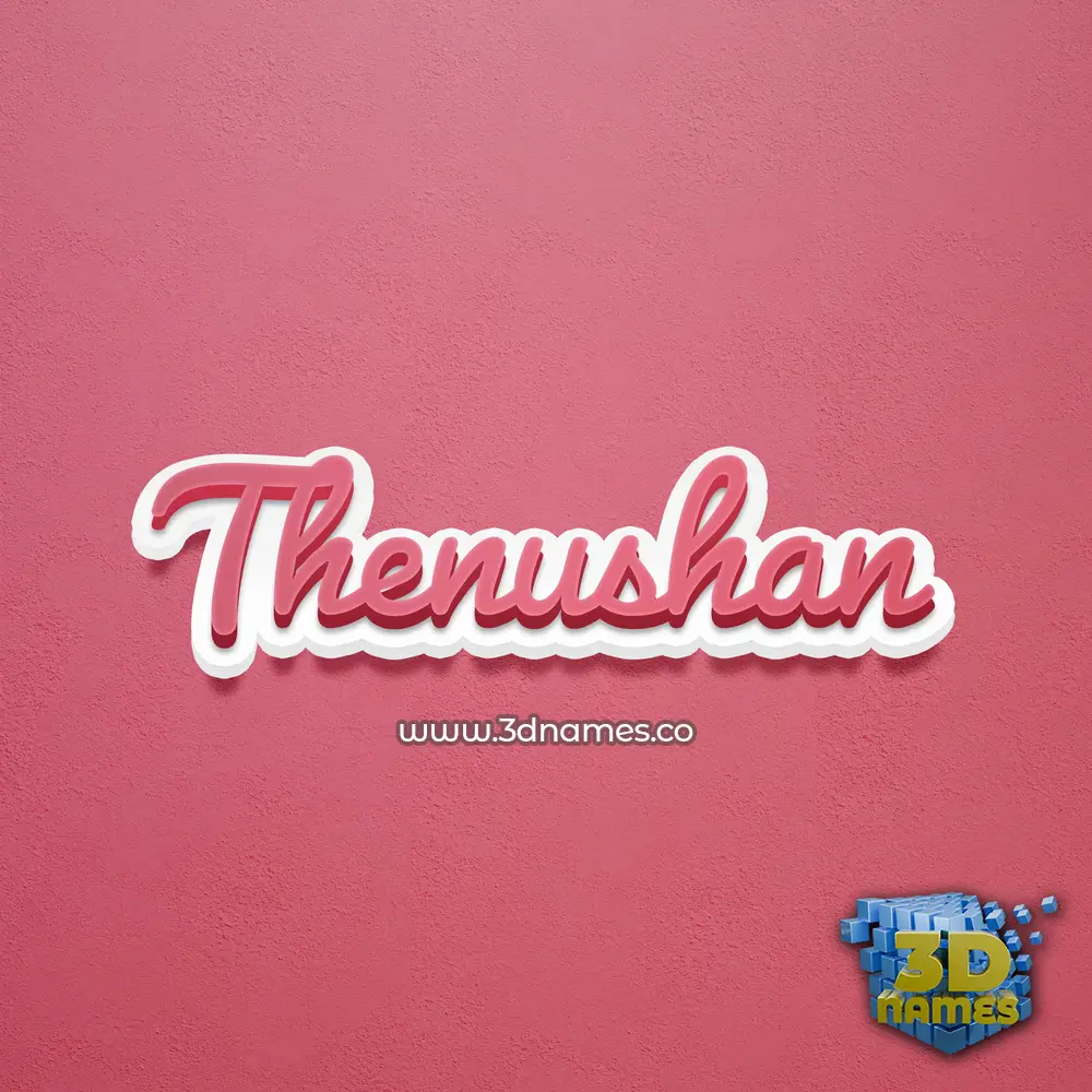 thenushan in Red Scribble style - 3D name wallpaper