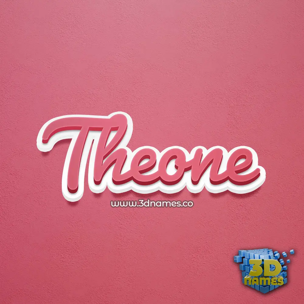 theone in Red Scribble style - 3D name wallpaper