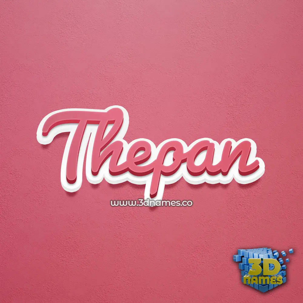 thepan in Red Scribble style - 3D name wallpaper