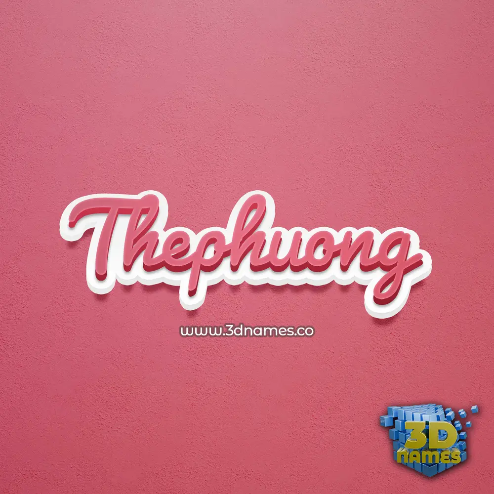 thephuong in Red Scribble style - 3D name wallpaper