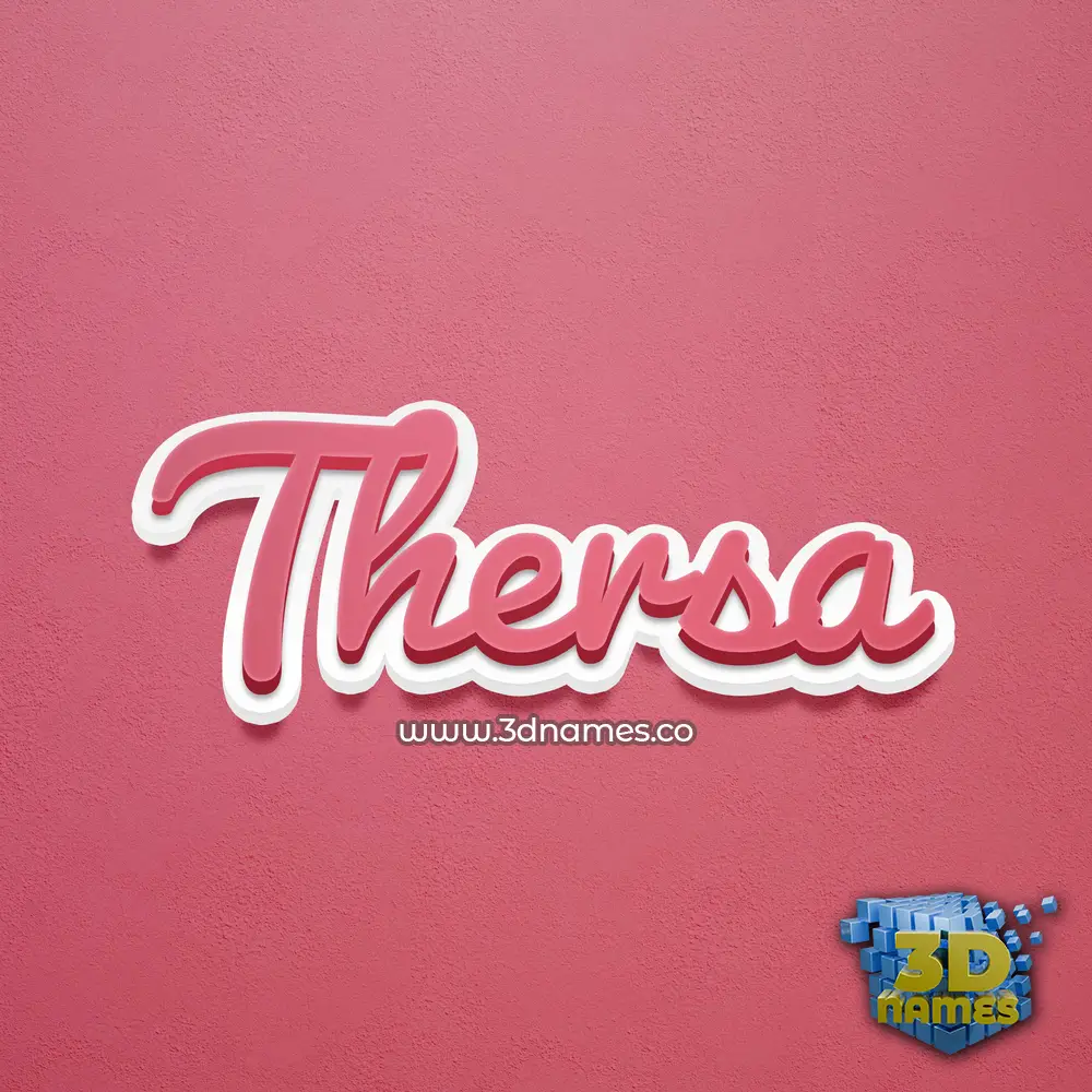 thersa in Red Scribble style - 3D name wallpaper