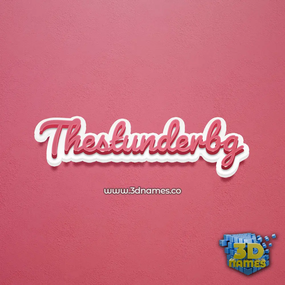 thestunderbg in Red Scribble style - 3D name wallpaper