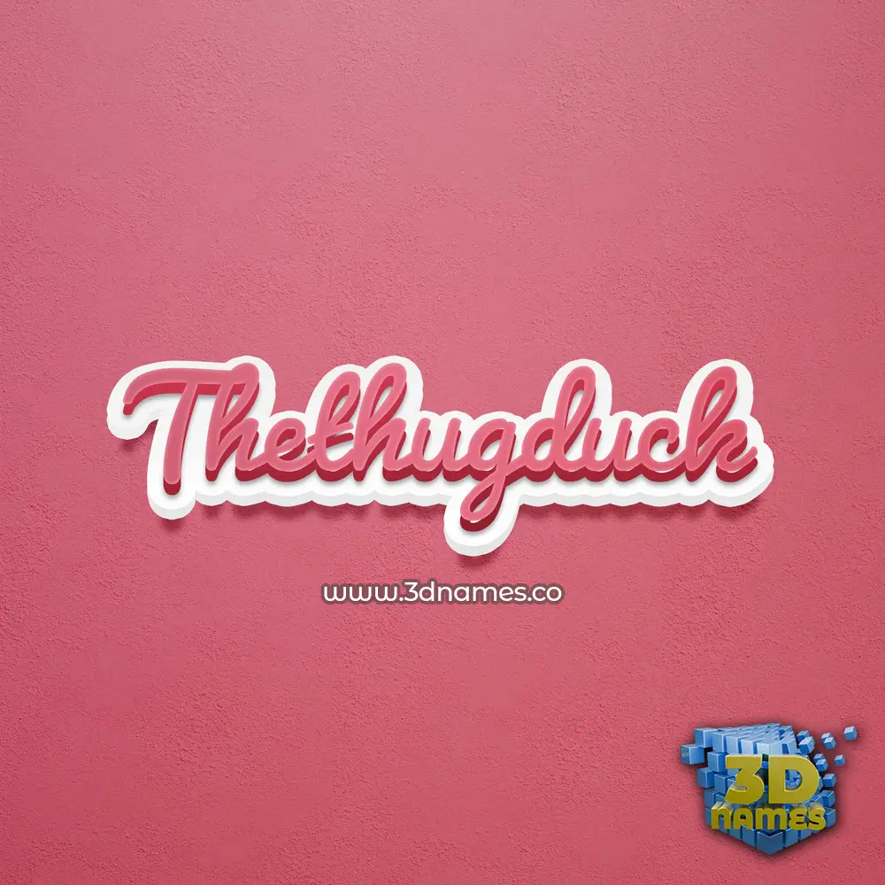 thethugduck in Red Scribble style - 3D name wallpaper