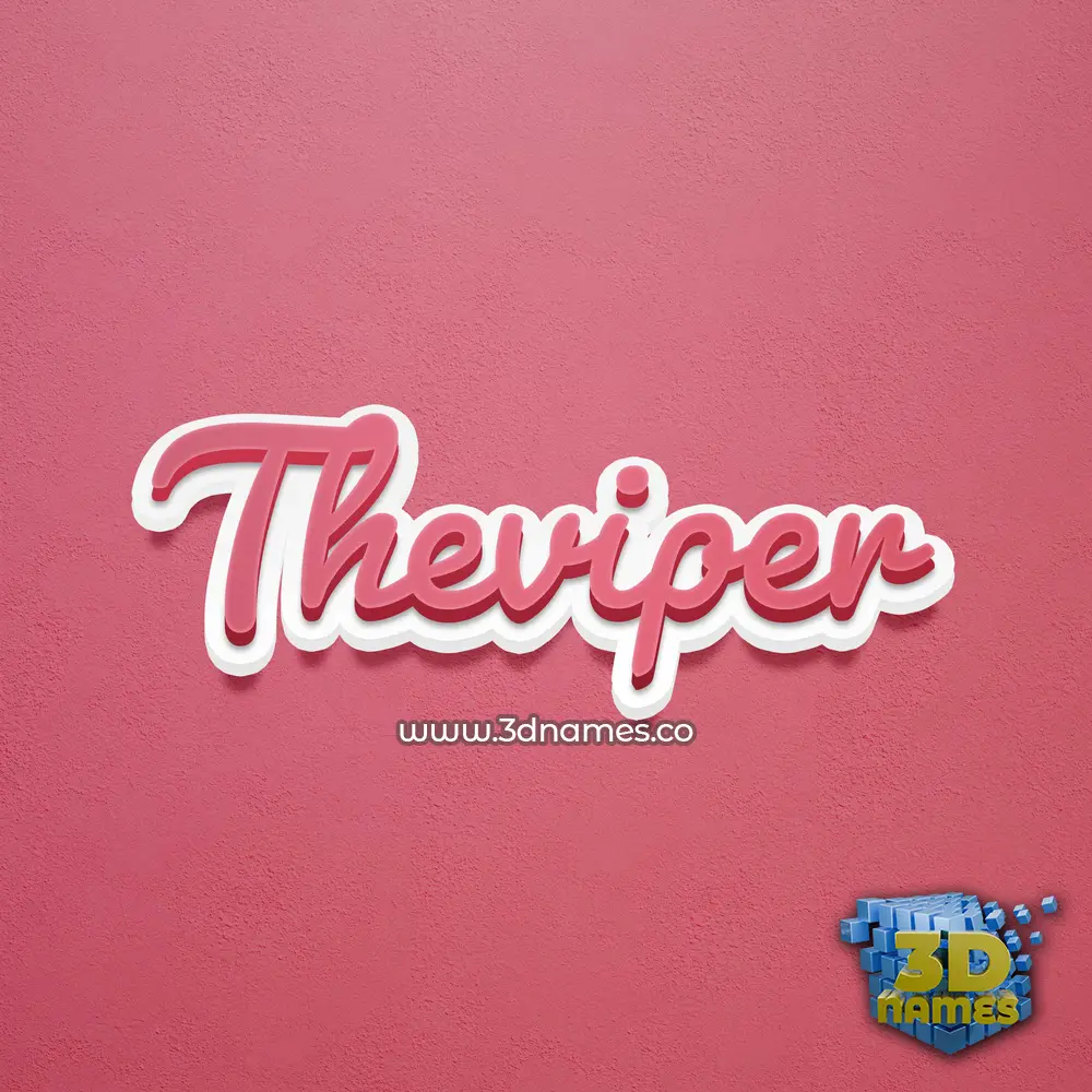 theviper in Red Scribble style - 3D name wallpaper