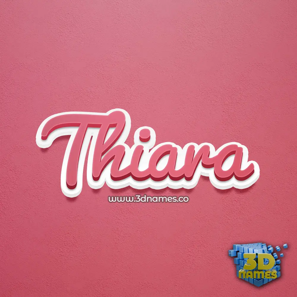 thiara in Red Scribble style - 3D name wallpaper