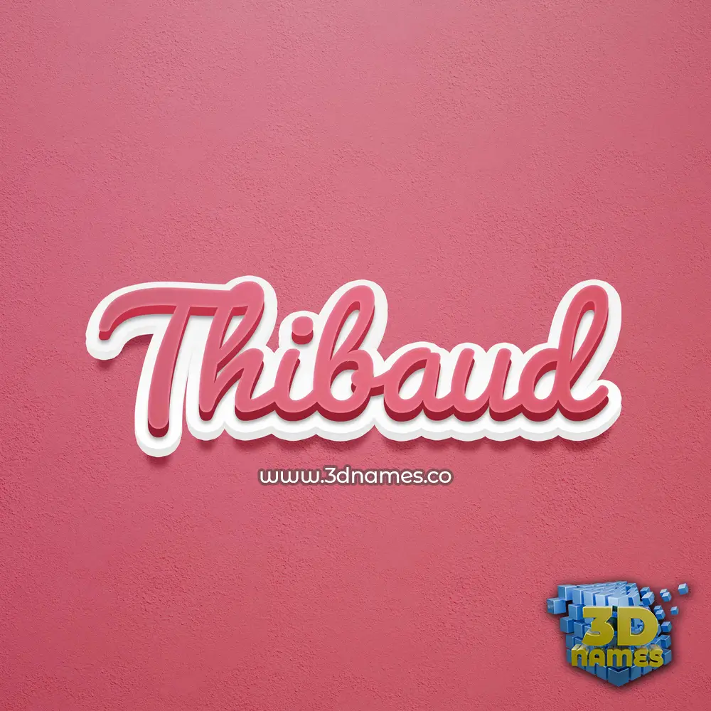 thibaud in Red Scribble style - 3D name wallpaper