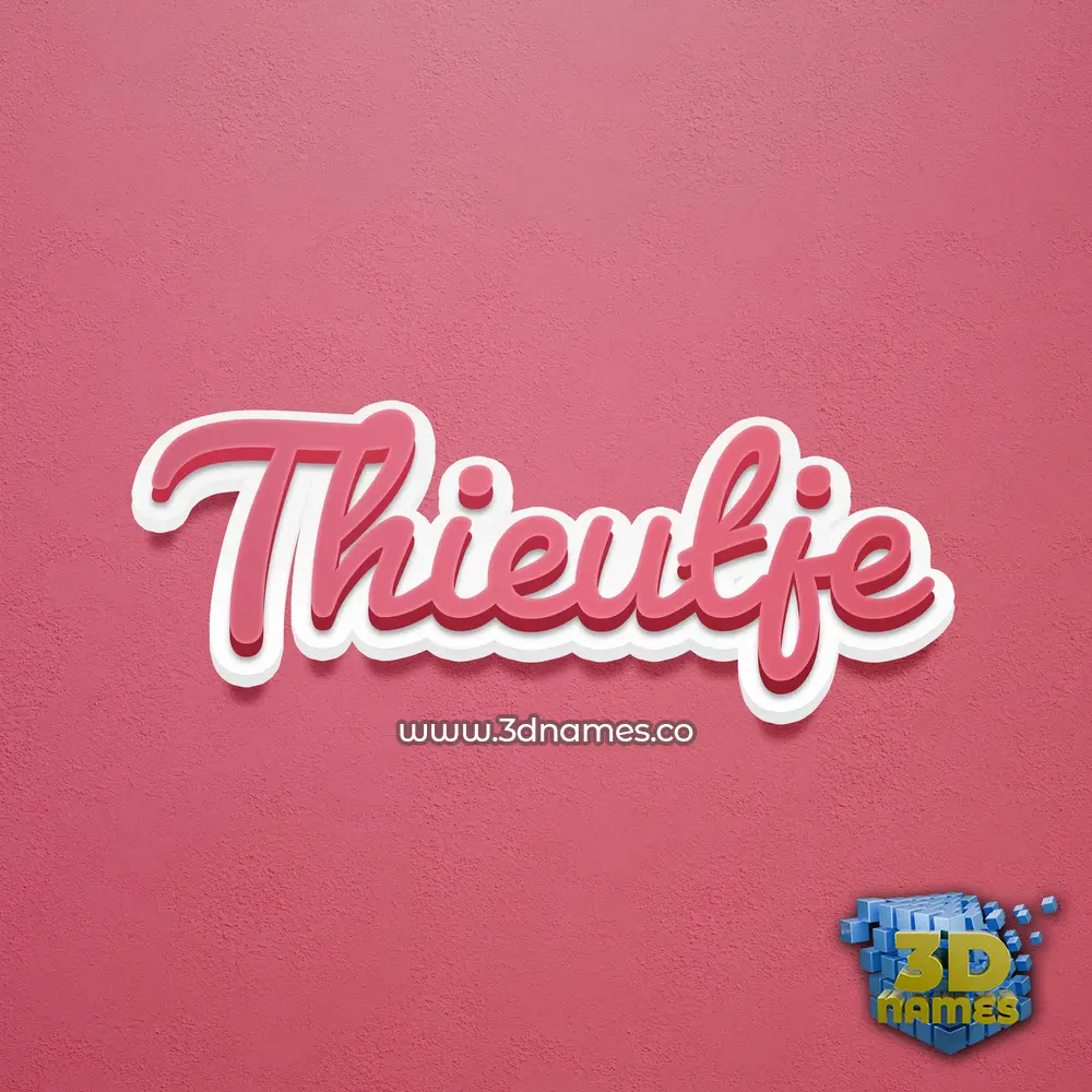 thieutje in Red Scribble style - 3D name wallpaper