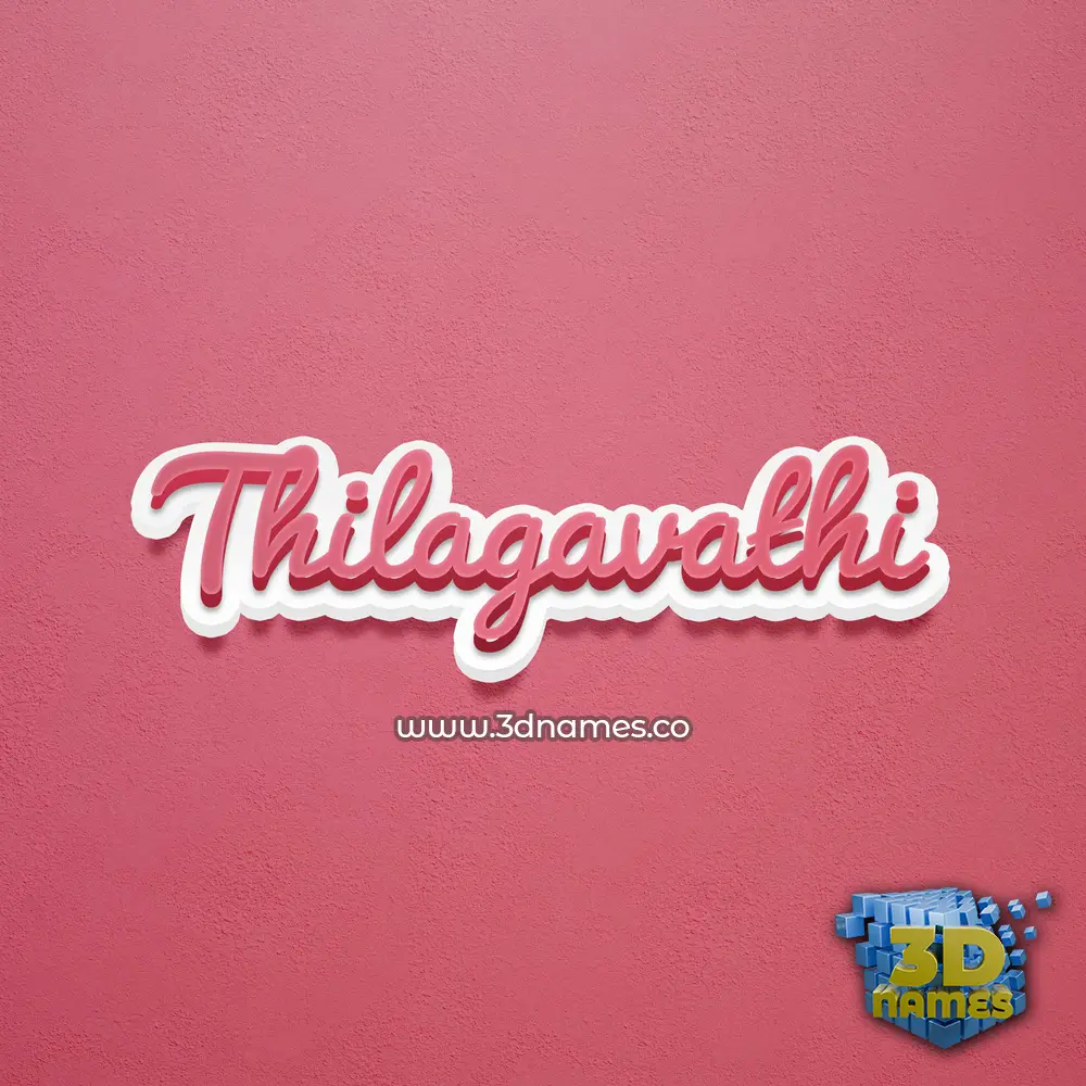 thilagavathi in Red Scribble style - 3D name wallpaper