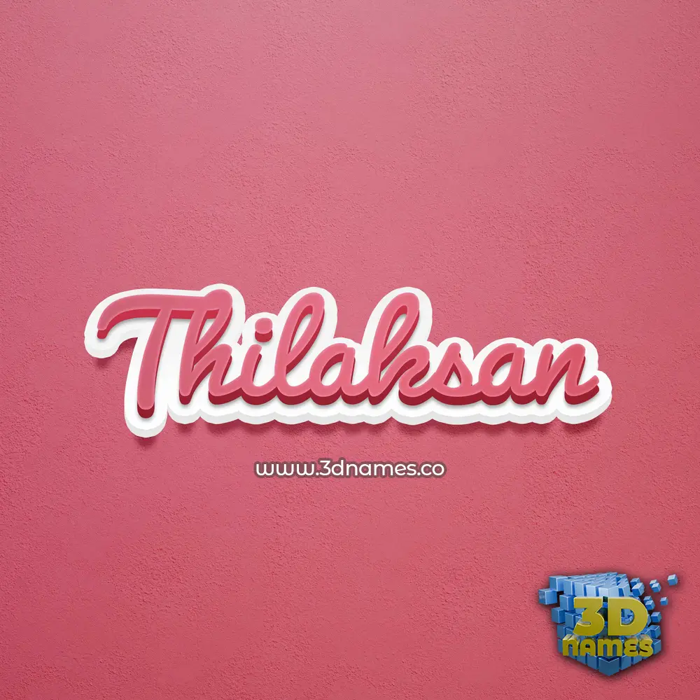 thilaksan in Red Scribble style - 3D name wallpaper