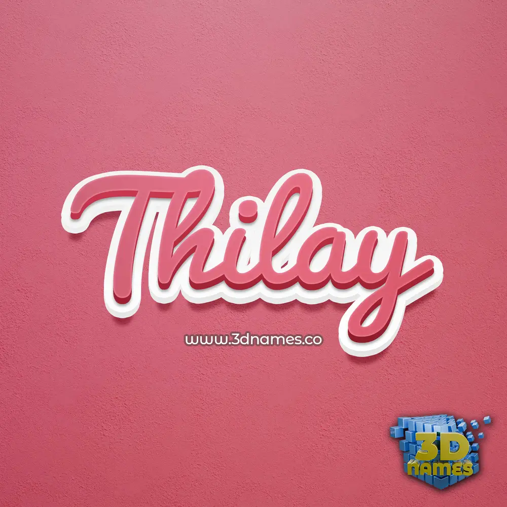 thilay in Red Scribble style - 3D name wallpaper