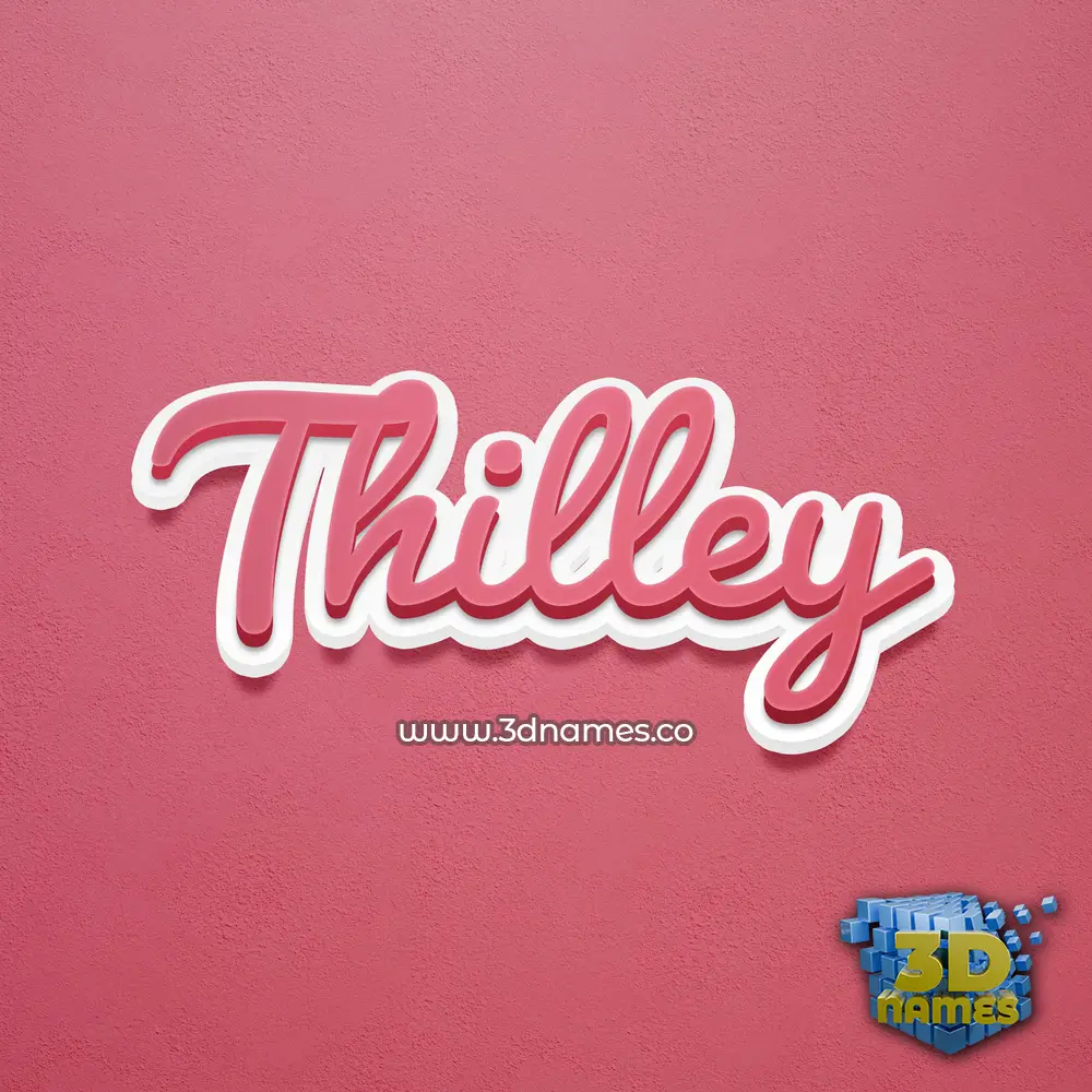 thilley in Red Scribble style - 3D name wallpaper