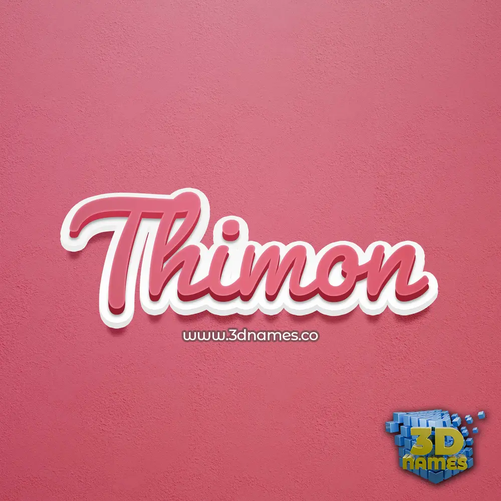 thimon in Red Scribble style - 3D name wallpaper