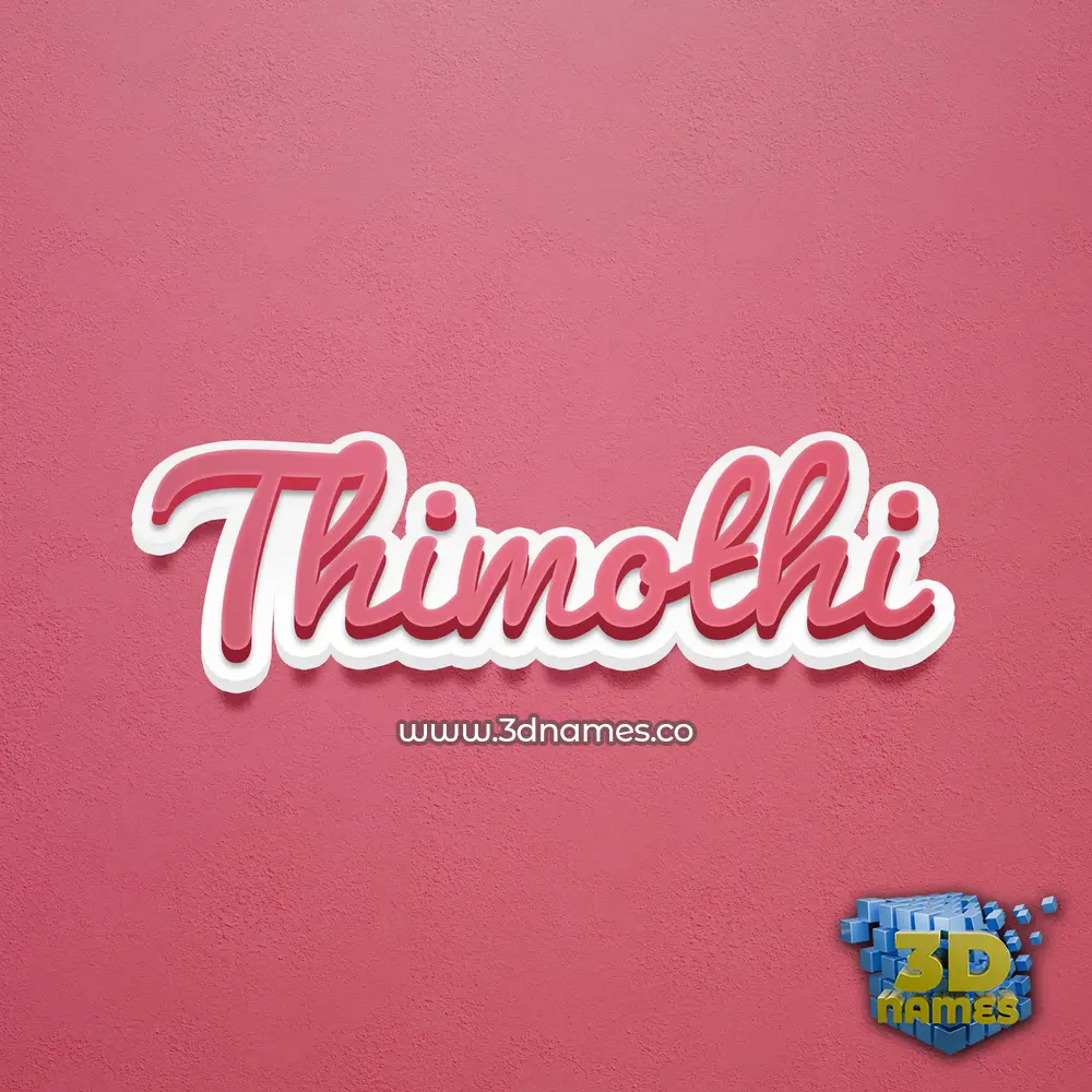 thimothi in Red Scribble style - 3D name wallpaper