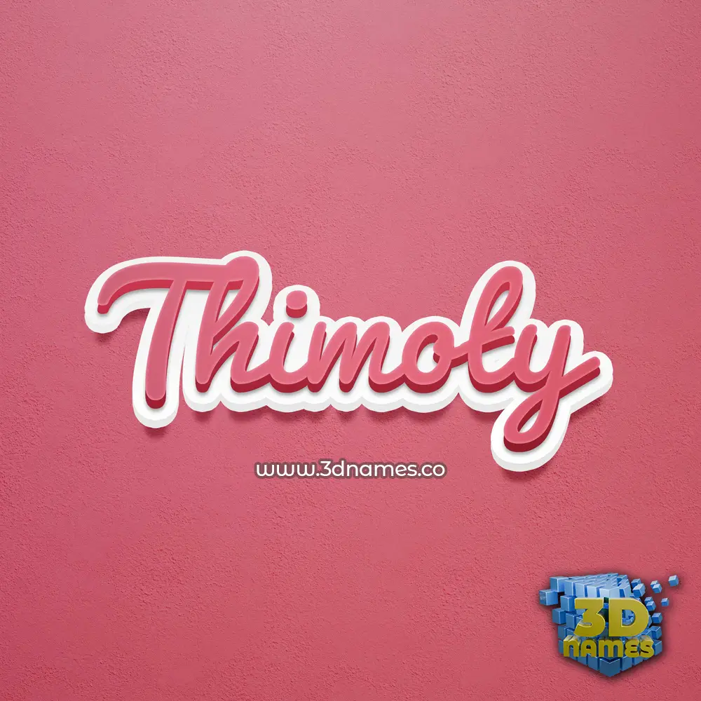 thimoty in Red Scribble style - 3D name wallpaper