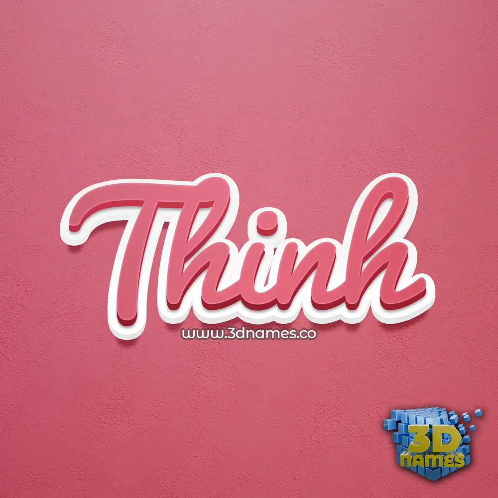 thinh in Red Scribble style - 3D name wallpaper