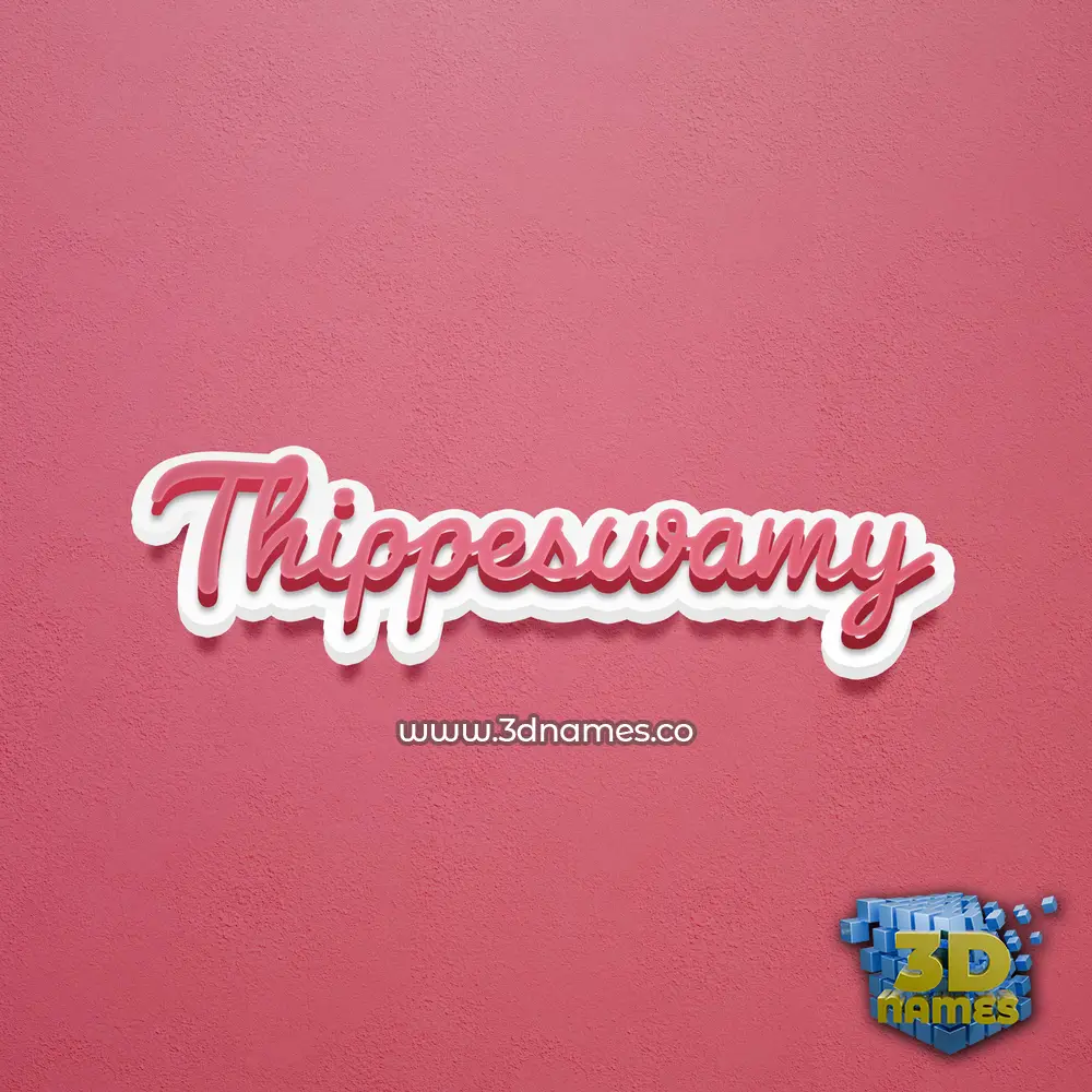 thippeswamy in Red Scribble style - 3D name wallpaper