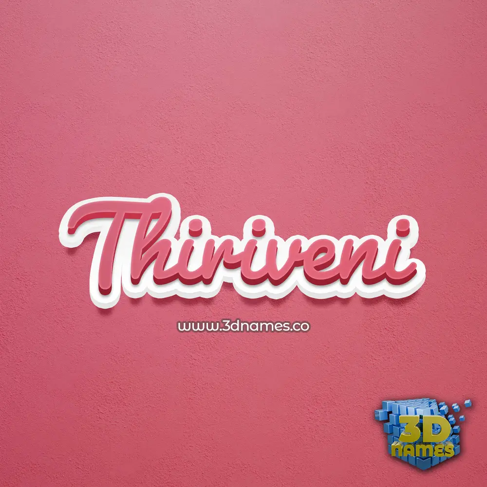 thiriveni in Red Scribble style - 3D name wallpaper
