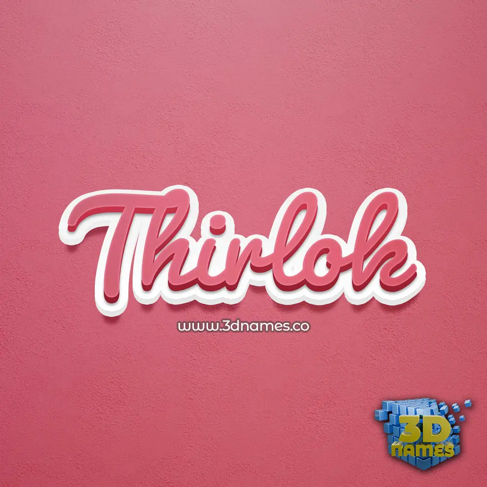 thirlok in Red Scribble style - 3D name wallpaper