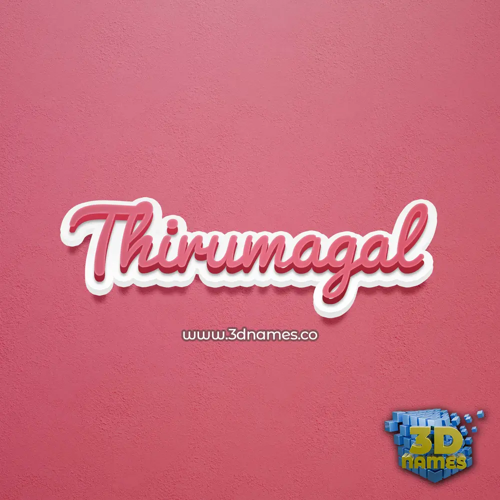 thirumagal in Red Scribble style - 3D name wallpaper