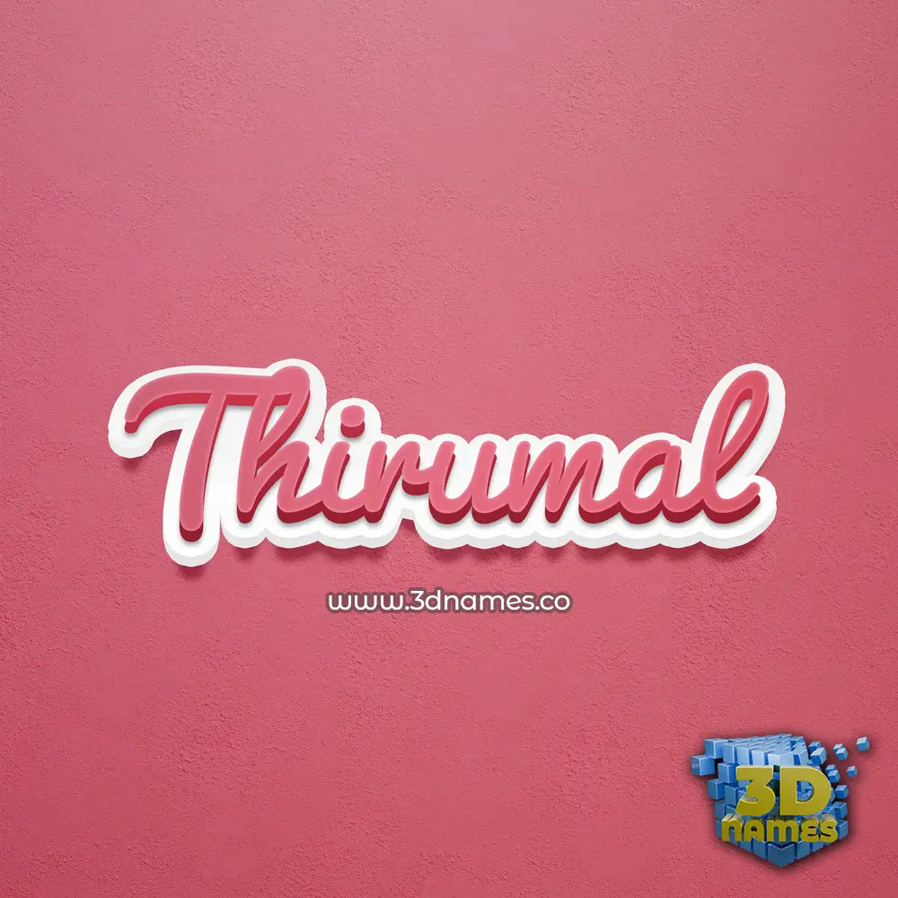thirumal in Red Scribble style - 3D name wallpaper