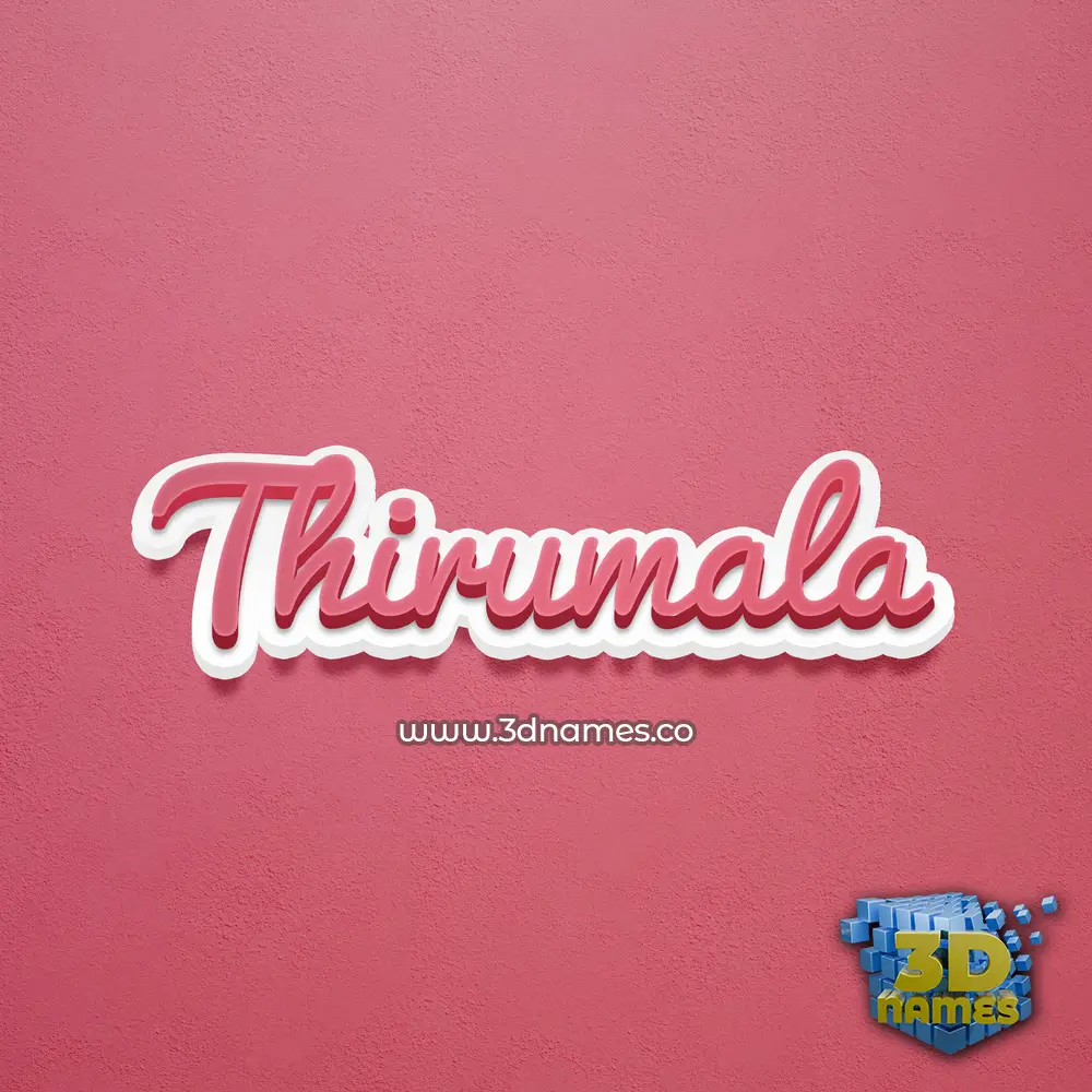 thirumala in Red Scribble style - 3D name wallpaper